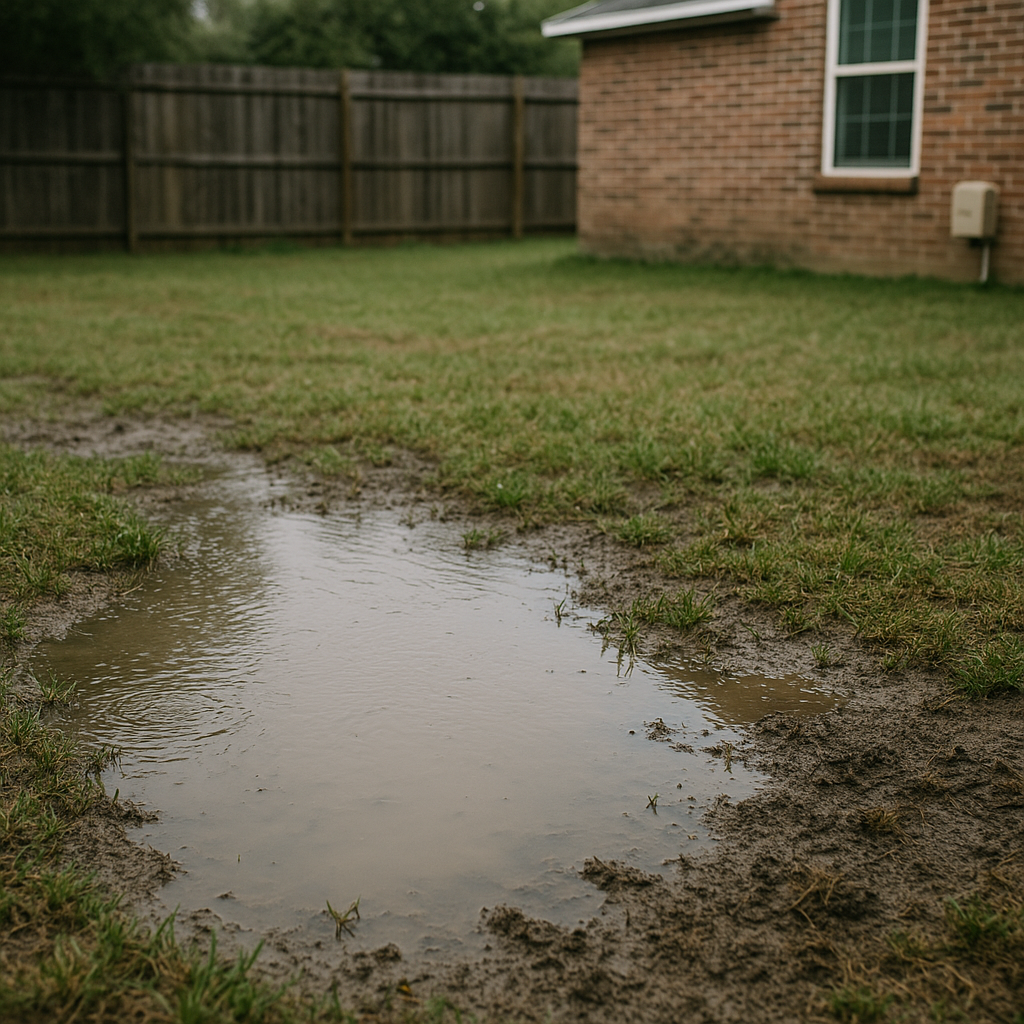 Yard flooding problem